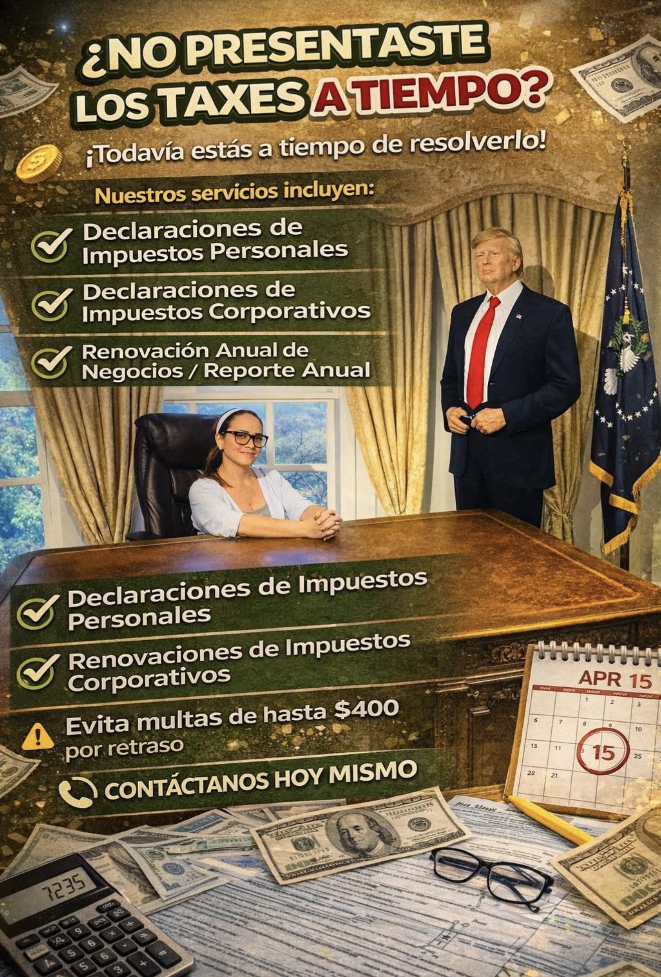 Notaria profesional atendiendo a una clienta en la oficina
